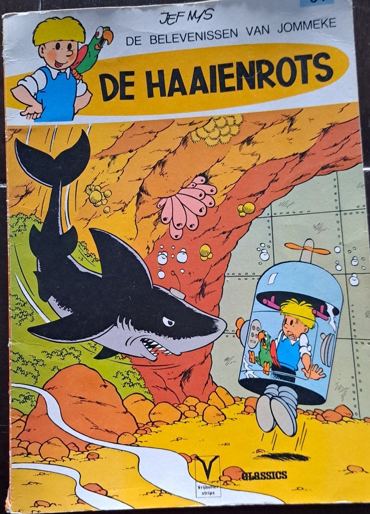 De belevenissen van Jommeke - De haaienrots (34), Eén stripboek, Ophalen of Verzenden, Gelezen