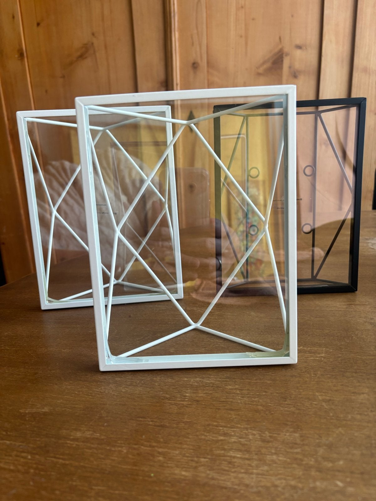 Set van 3 moderne fotolijsten (wit en zwart), Ophalen of Verzenden, Zo goed als nieuw, Fotolijst, Met glas