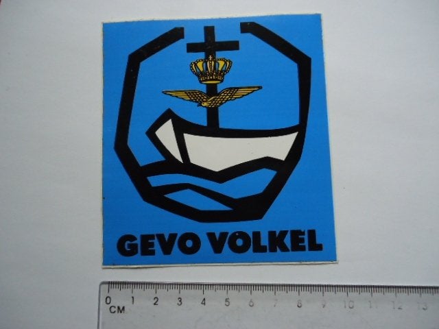 sticker oud LEGER GEVO volkel militair klu luchtmacht vlieg, Verzenden, Zo goed als nieuw, Bedrijf of Vereniging