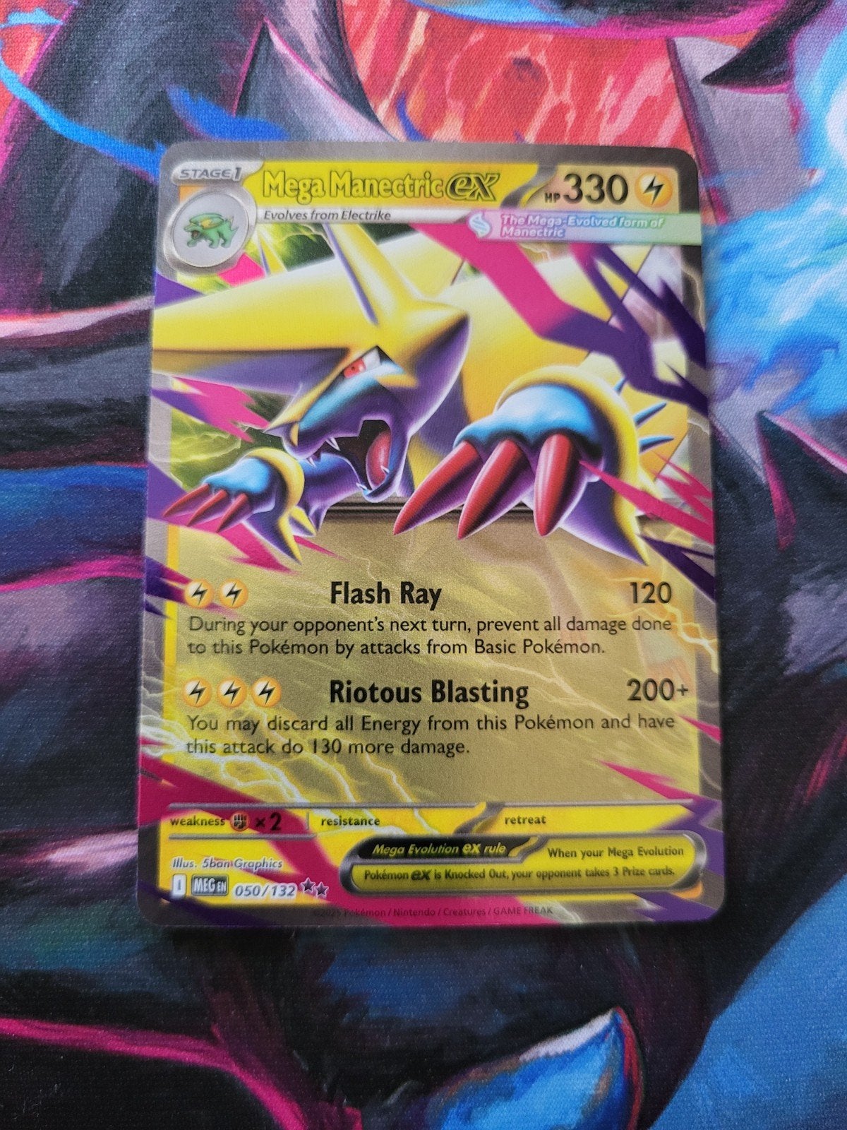 Mega Manectric EX - Mega Evolutions #050/132, Ophalen of Verzenden, Zo goed als nieuw