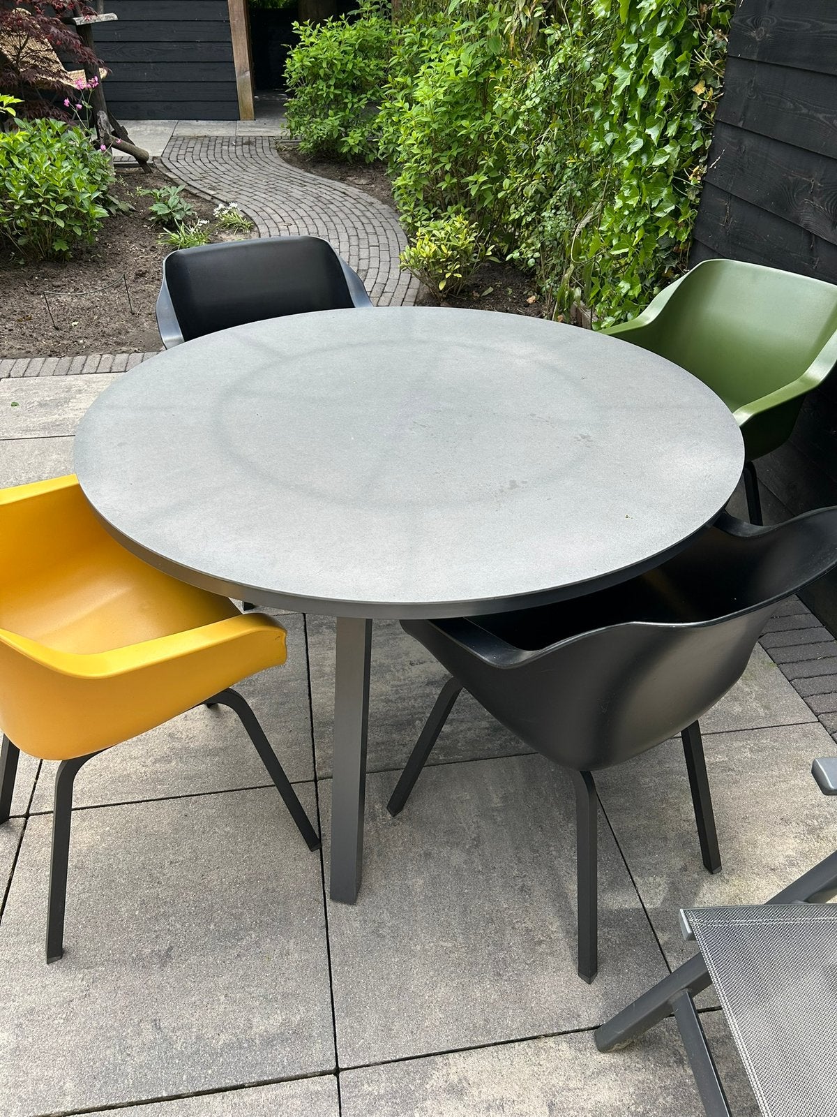 Hartman tuintafel + 4 dining tuinstoelen, serie Sophie, Tuin en Terras, Tuinsets en Loungesets, Ophalen, 4 zitplaatsen, Kunststof