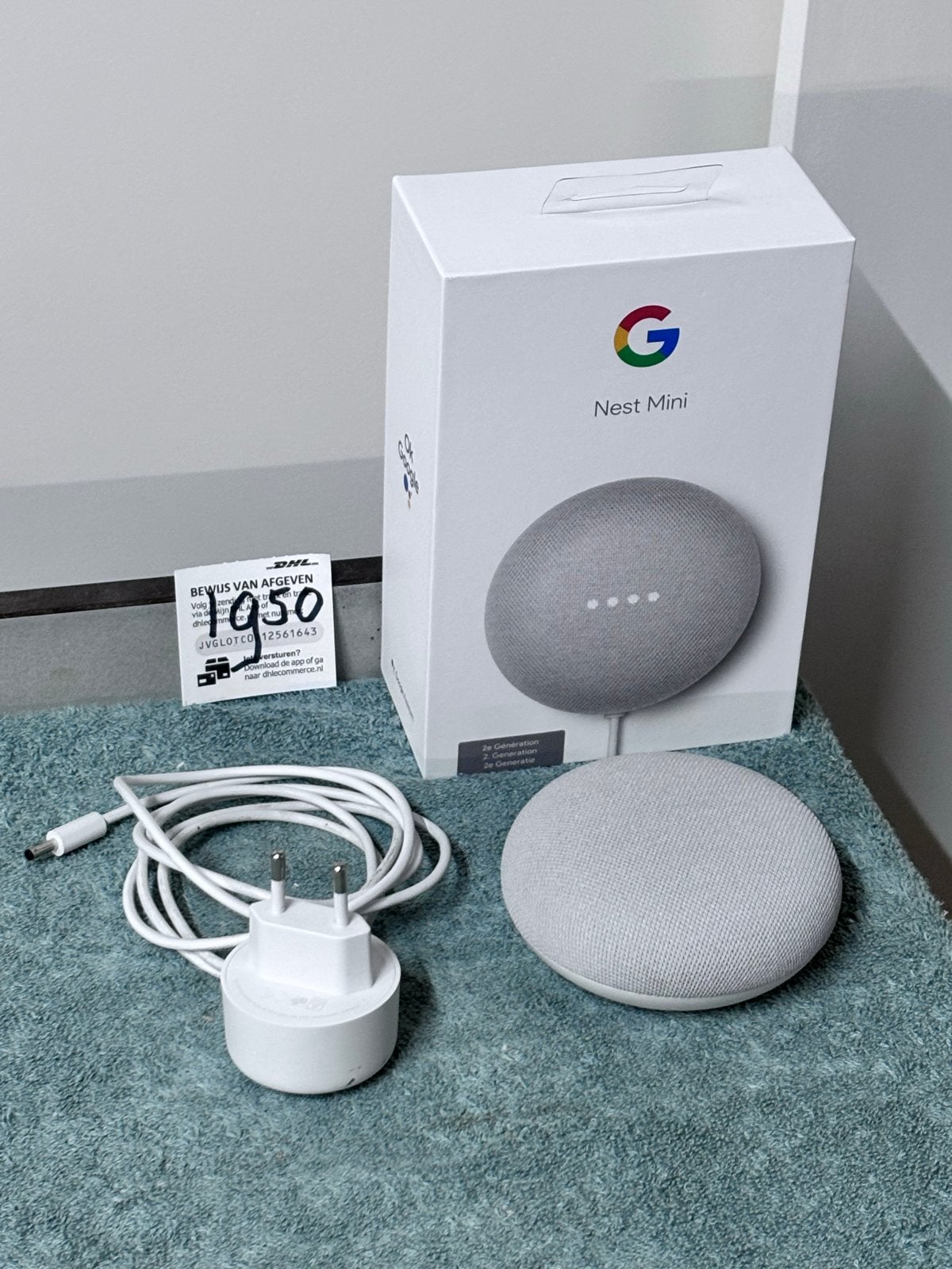 Google Nest Mini (2e generatie), Slimme speaker, Google, Inclusief oplader, Ophalen of Verzenden