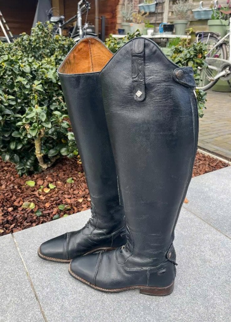 In zeer nette staat rijlaarzen DeNiro donkerblauw Ottaviano, Dieren en Toebehoren, Paardrijkleding, Blauw, Gebruikt, Overige merken