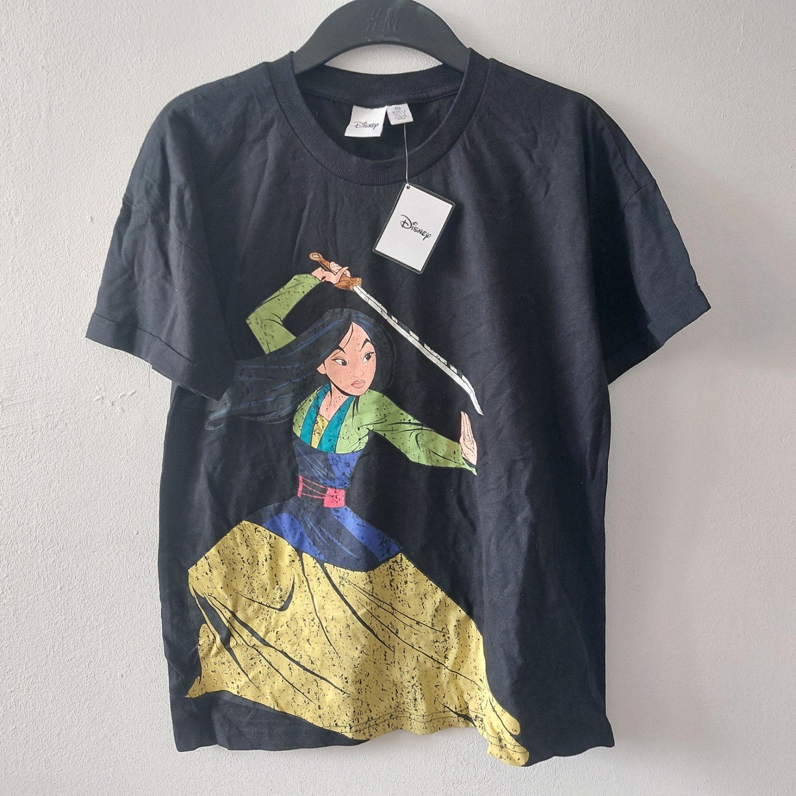 Disney Princess Mulan oversized t-shirt XS NEW, Disney, Zwart, Nieuw, Ophalen of Verzenden