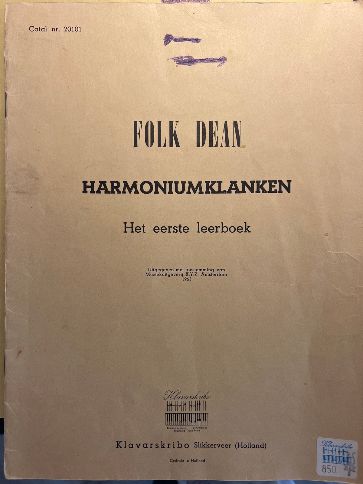Folk Dean - Harmoniumklanken: Het eerste leerboek, Muziek en Instrumenten, Ophalen of Verzenden