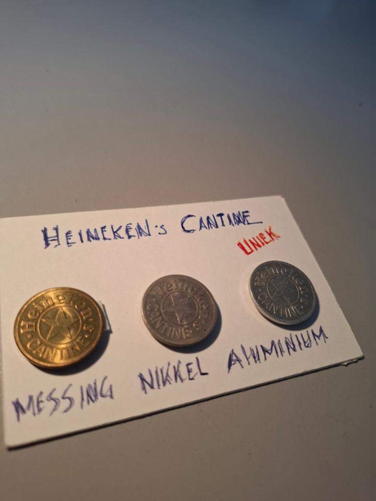 Cantinemunten van HEINEKEN (van voorheen) verzendkosten 1.50, Postzegels en Munten, Munten | Europa | Euromunten, Ophalen of Verzenden