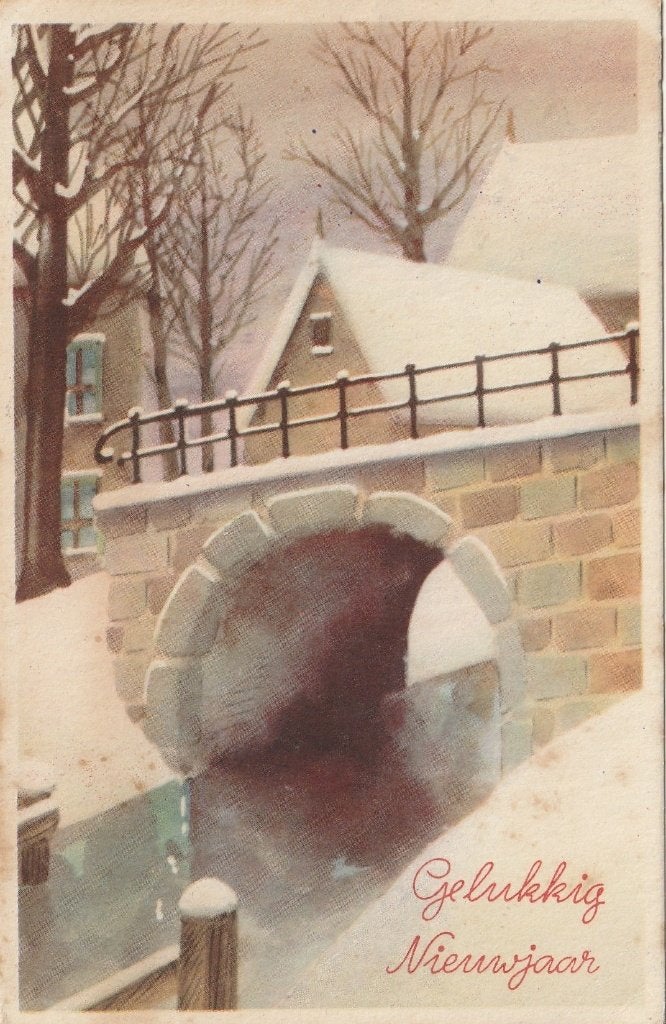 KERST DORP UIT 1951 ZEER MOOIE OUDE KAART KN829, Ophalen of Verzenden, 1940 tot 1960, Gelopen, Overige thema's