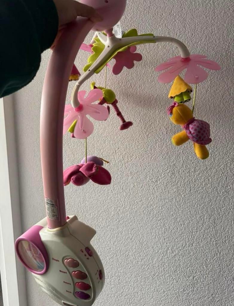 Muziekmobiel met licht en geluid, Ophalen, Gebruikt, Mobiel, Met licht