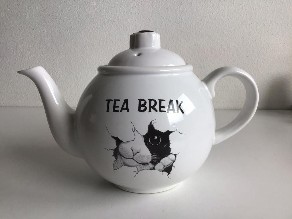 Felix de kat theepot 1 liter - tea break - NIEUW, Ophalen of Verzenden, Nieuw, Keramiek
