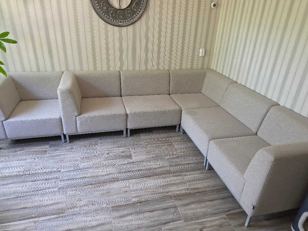 Hoekbank / 2x 3 persoonsbank / U bank, Huis en Inrichting, Ophalen, 250 tot 300 cm, Modern strak, Hoekbank