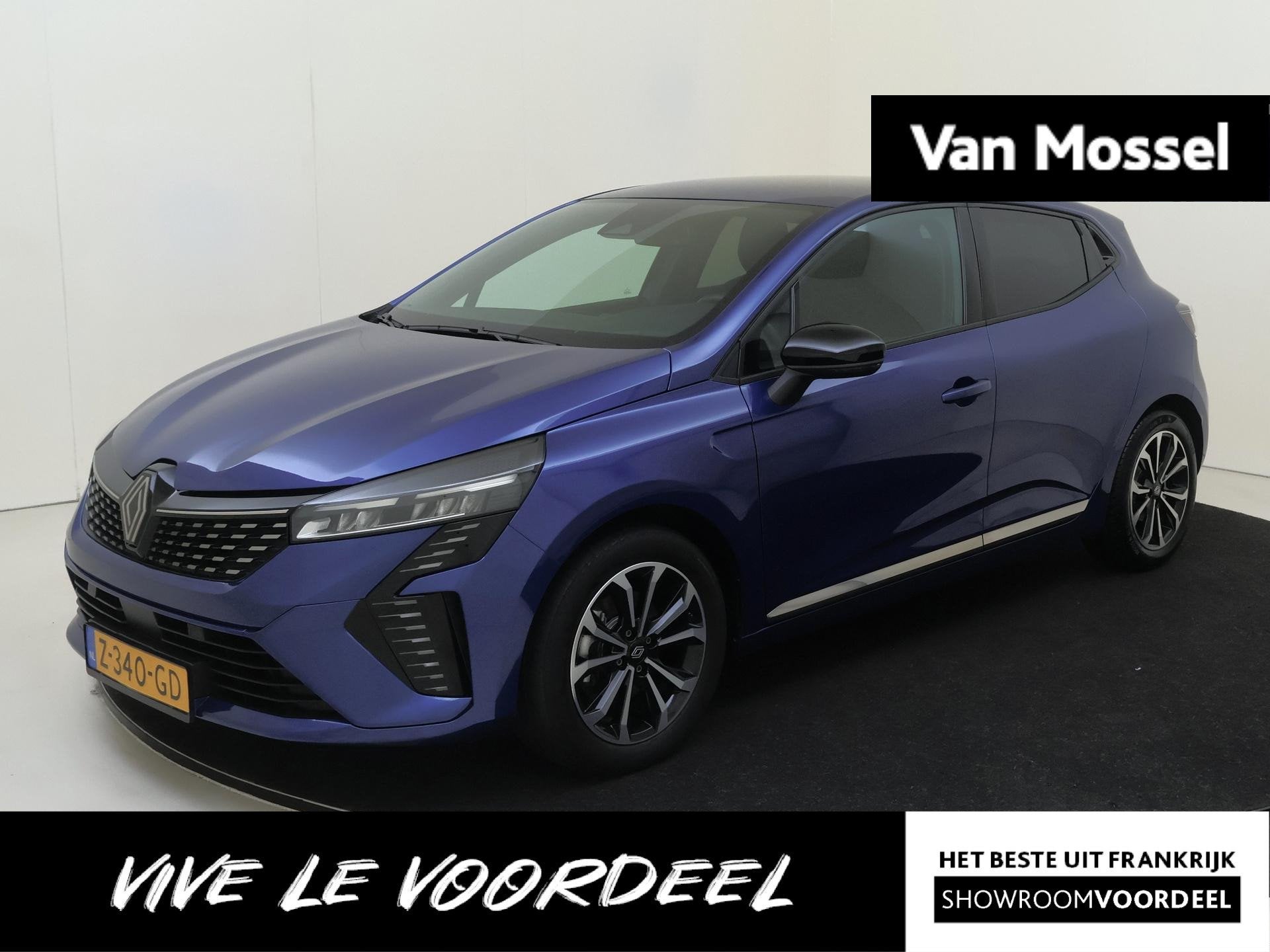 Renault Clio 1.6 E-Tech Full Hybrid 145 techno AUTOMAAT | Pa, Gebruikt, Euro 6, Blauw, Leder en Stof