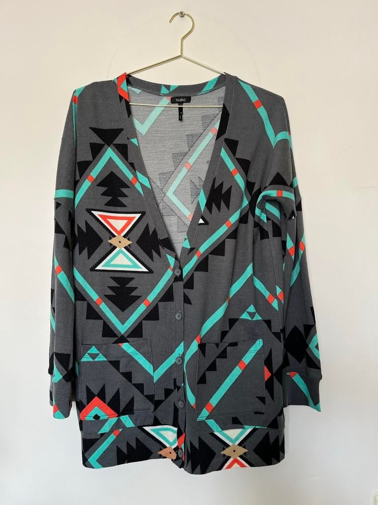 Nollie M vest grafische print driehoeken Aztec jacquard egf, Maat 38/40 (M), Ophalen of Verzenden, Zo goed als nieuw, Nollie