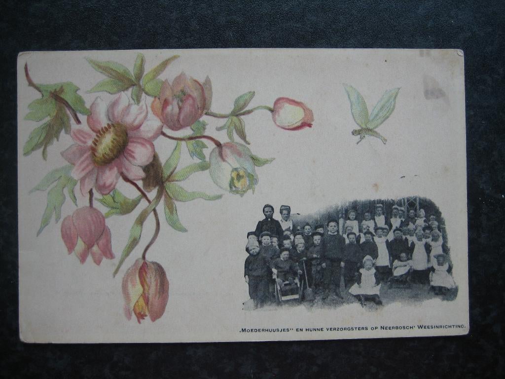 NEERBOSCH Weesinrichting Moederhuusjes en verzorgers, Verzamelen, Ansichtkaarten | Nederland, Ophalen of Verzenden, Voor 1920