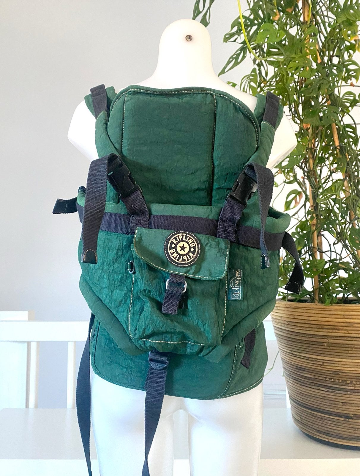 Kipling Draagzak - Groen - Comfortabel en Veilig, Kinderen en Baby's, Overige merken, Gebruikt, Buik of Rug, Ophalen of Verzenden