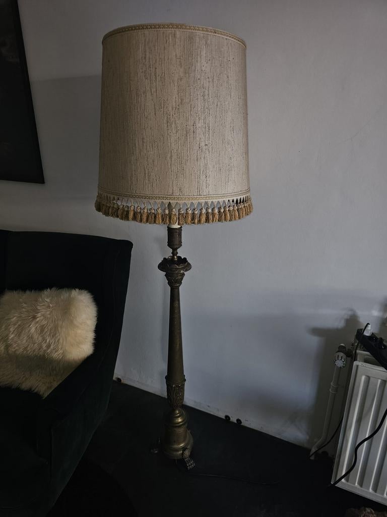 Vintage staande schemerlamp, Ophalen of Verzenden