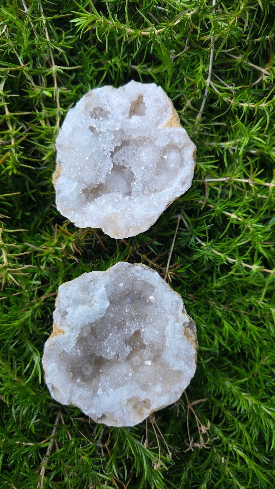 prachtige bergkristal geode set, Ophalen of Verzenden