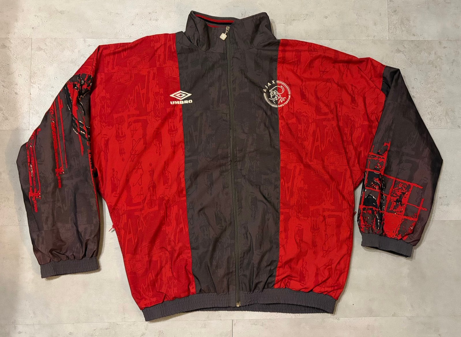 Rare Ajax Amsterdam 90s Umbro Jacket, Ophalen of Verzenden, Zo goed als nieuw, Overige maten, Blauw