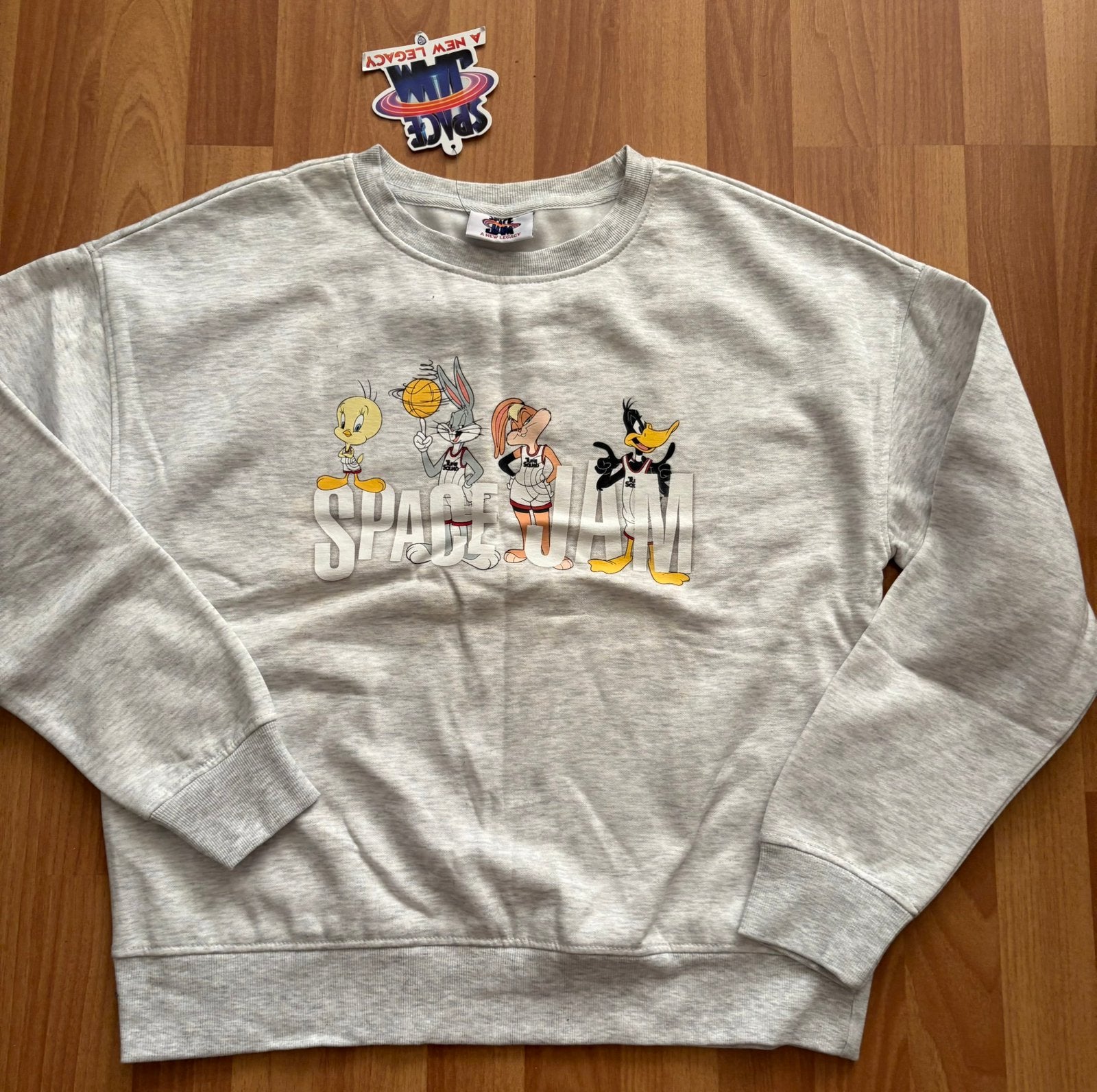 Nieuw - Grijze sweater “Space Jam” maat S, Ophalen of Verzenden, Nieuw, Maat 36 (S), Grijs