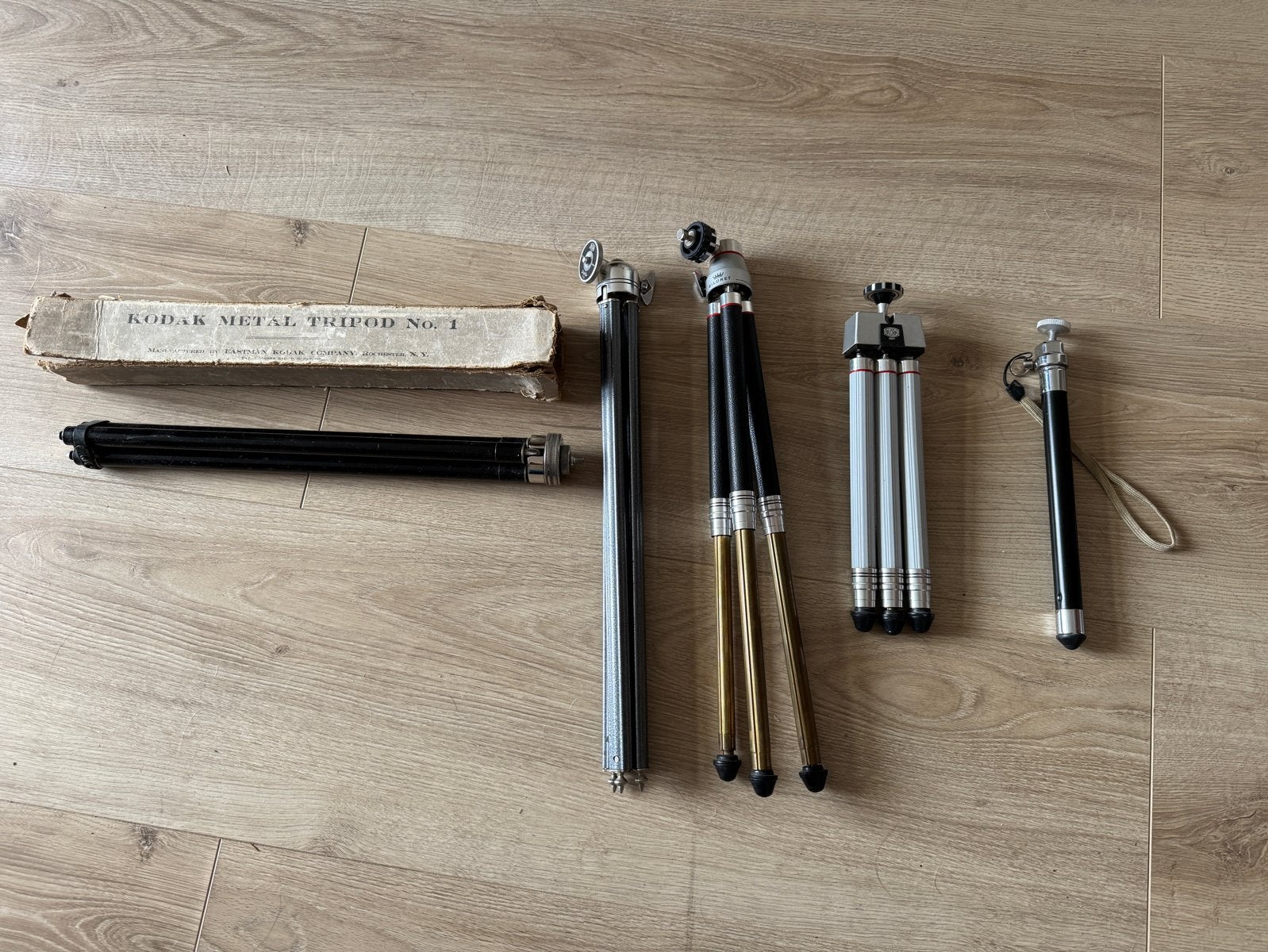 Vintage Statieven Collectie: Kodak, Biloret, Stabilo, Ophalen of Verzenden, Gebruikt, Driepoot, Met balhoofd