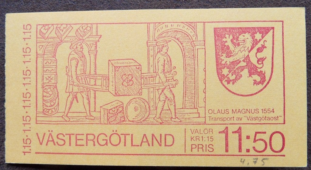 Postzegelboekje Zweden – Vastergotland, Ophalen of Verzenden, Zweden, Postfris