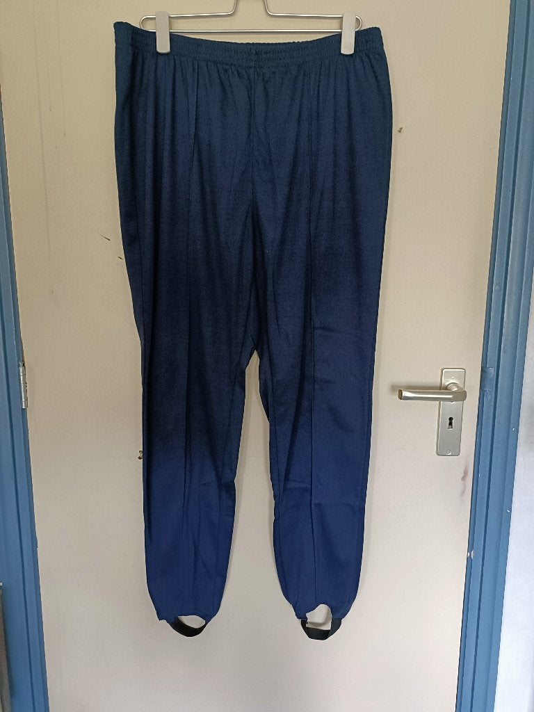 Een blauwe "(Ski)Broek" met elastiek in de taille., Blauw, Maat 46/48 (XL) of groter, ?, Ophalen of Verzenden