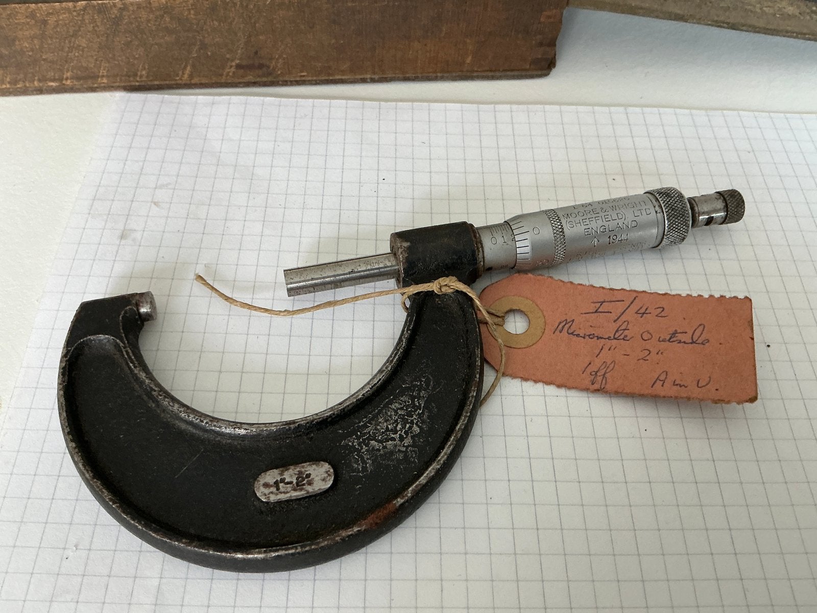 Micrometer made in England 1944, Ophalen of Verzenden