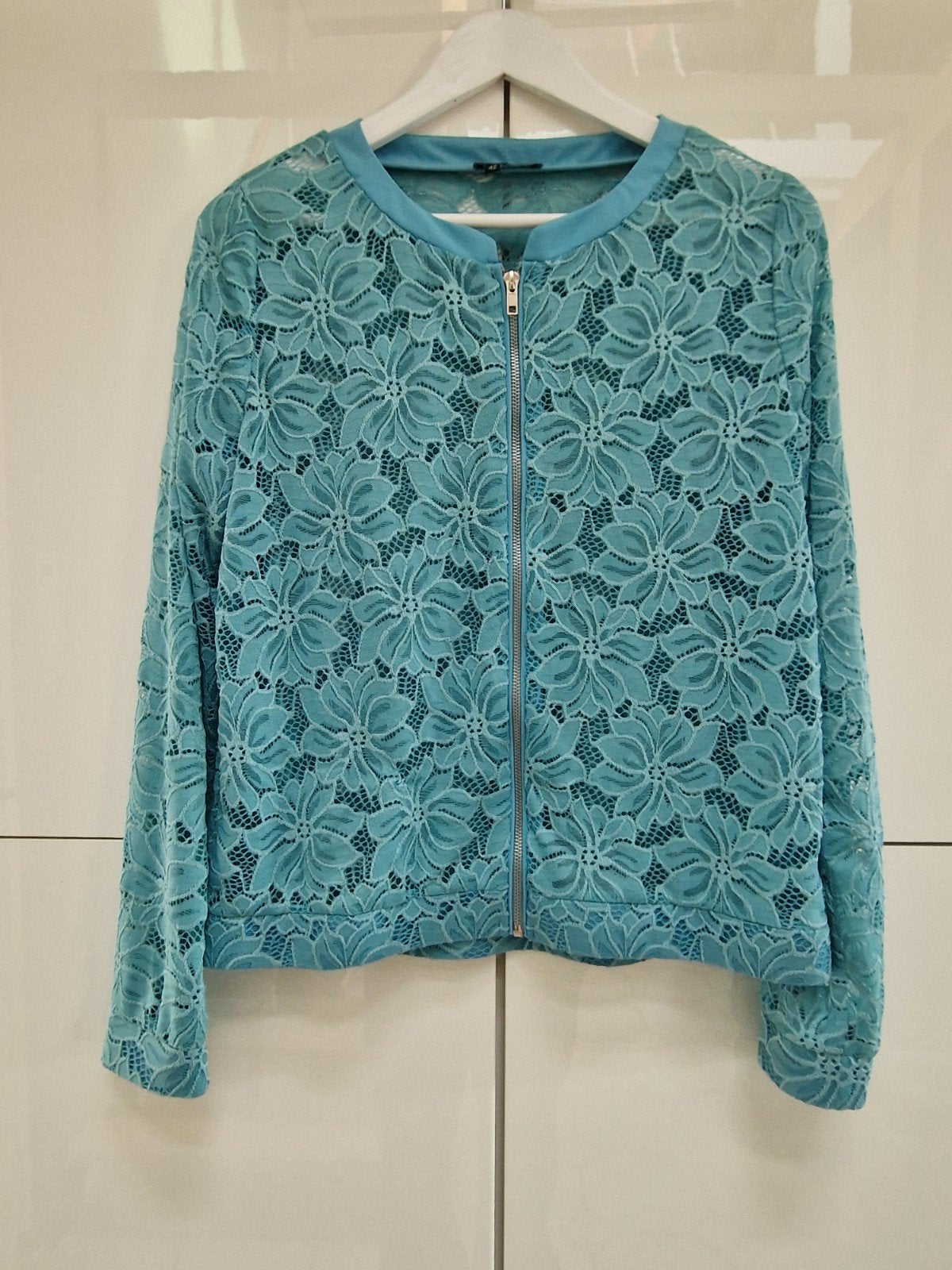 Norah Kanten jack - Maat 42, Blauw, Maat 42/44 (L), Ophalen of Verzenden, Zo goed als nieuw