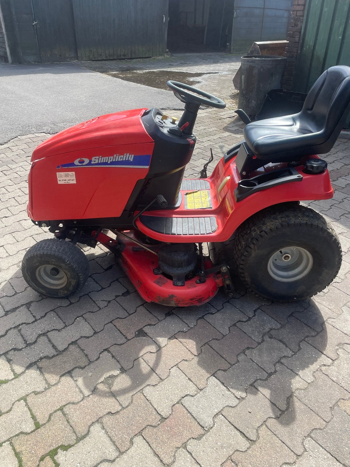 Sterke Simplicity Zitmaaier met 2-cilinder Briggs & Stratton, Ophalen of Verzenden, Gebruikt, Elektrische starter, 90 tot 120 cm