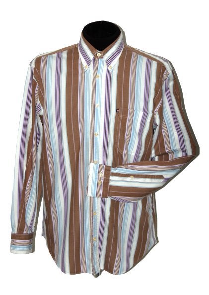 Paul Stuart gestreept overhemd, multicolor, Mt. M, Meerkleurig, Zo goed als nieuw, Paul Stuart, Halswijdte 39/40 (M)