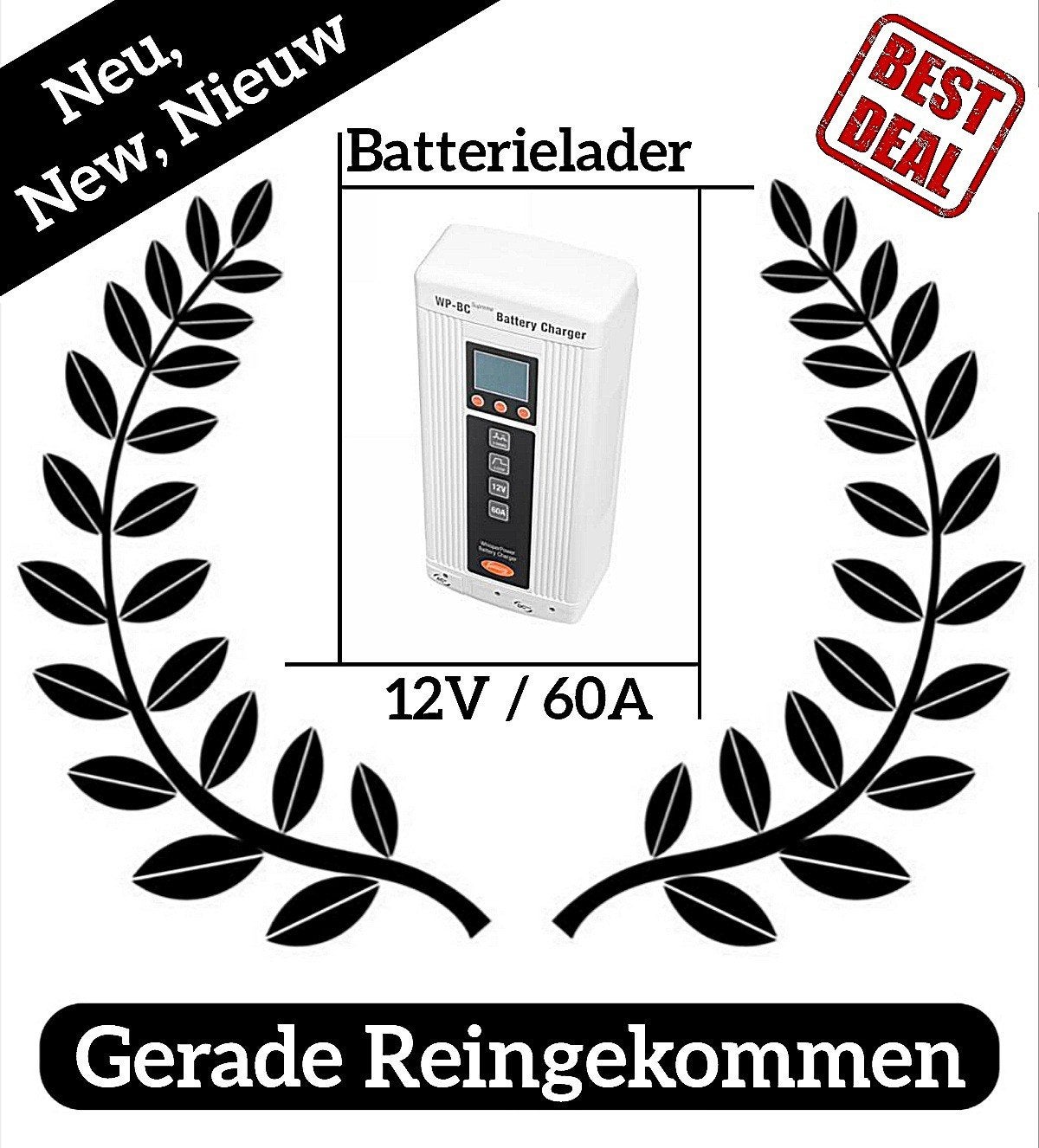 WP-BC Whisper Power Battery Charger 12V / 60A-3 - Nieuw, Neu, Ophalen of Verzenden, Nieuw, Kabel of Apparatuur