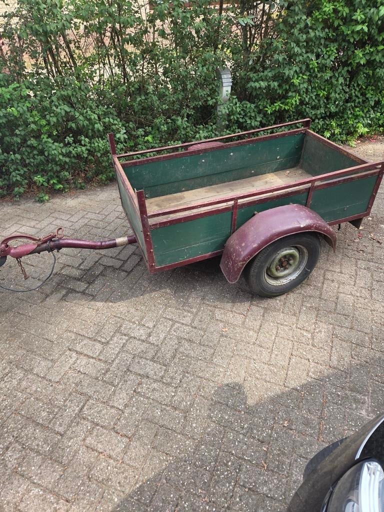 Oude kleine tuinkar / bagagewagen – stevig chassis, Caravans en Kamperen, Ophalen of Verzenden, Gebruikt
