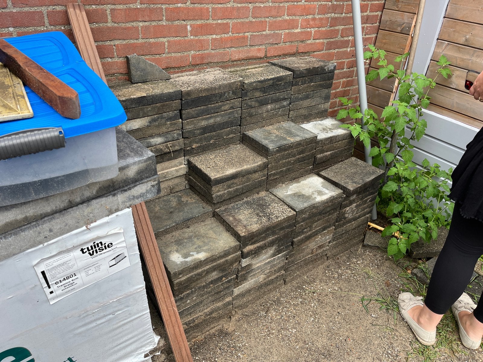 Gebruikte terrastegels, beton, 10 m² of meer, Ophalen, Gebruikt, 10 m² of meer, Beton