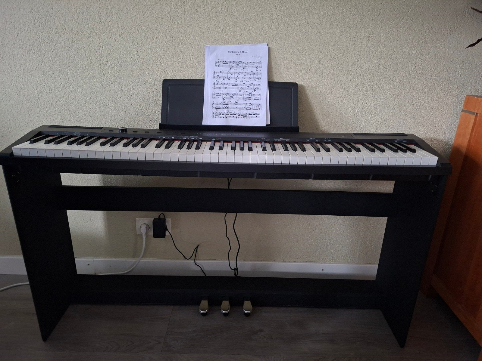 Vision key 200  digitale piano, Muziek en Instrumenten, Piano's, Ophalen, Zo goed als nieuw, Zwart