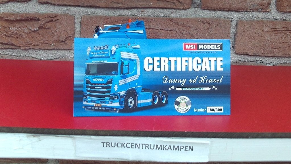WSI  Scania  R  Highline  van  Danny  van  den  Heuvel., Ophalen of Verzenden, Nieuw, Bus of Vrachtwagen, Wsi
