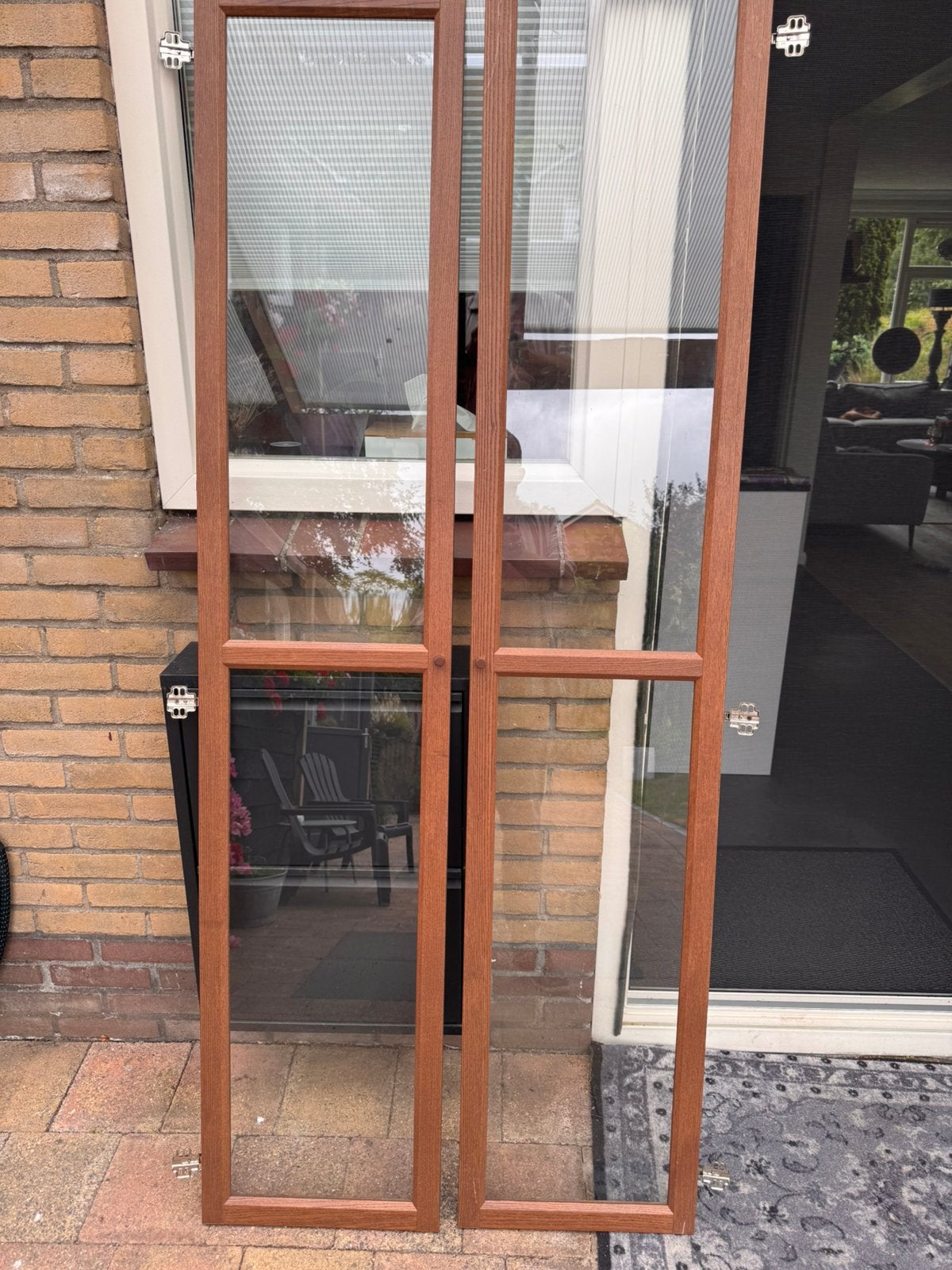 2 Ikea Billy Oxberg Vitrinekast deuren, Ophalen, 200 cm of meer, 50 tot 100 cm, Zo goed als nieuw