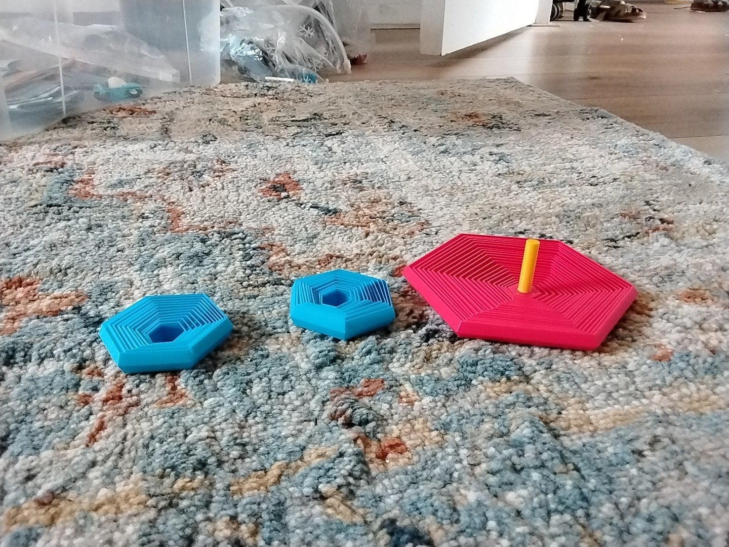 3x fitget hexagon, Ophalen, Gebruikt