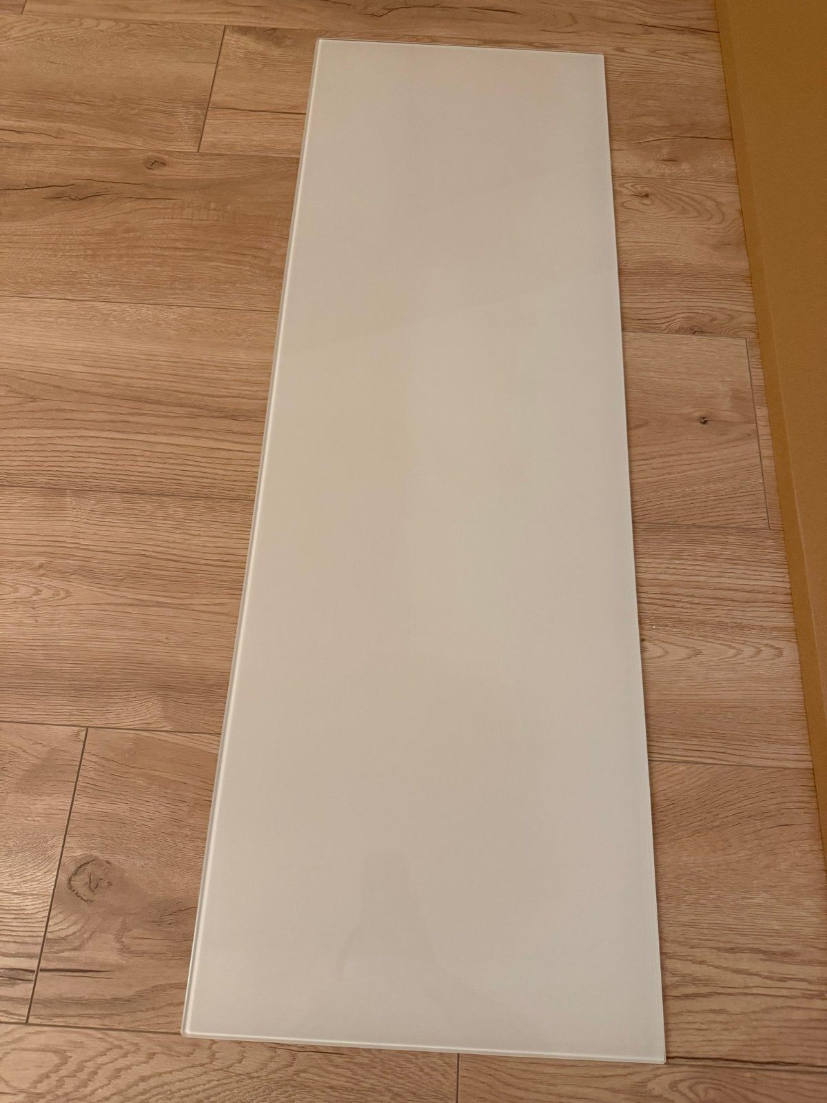 IKEA BESTÅ Bovenblad, glas/wit, 120x40 cm, Huis en Inrichting, Ophalen, Zo goed als nieuw