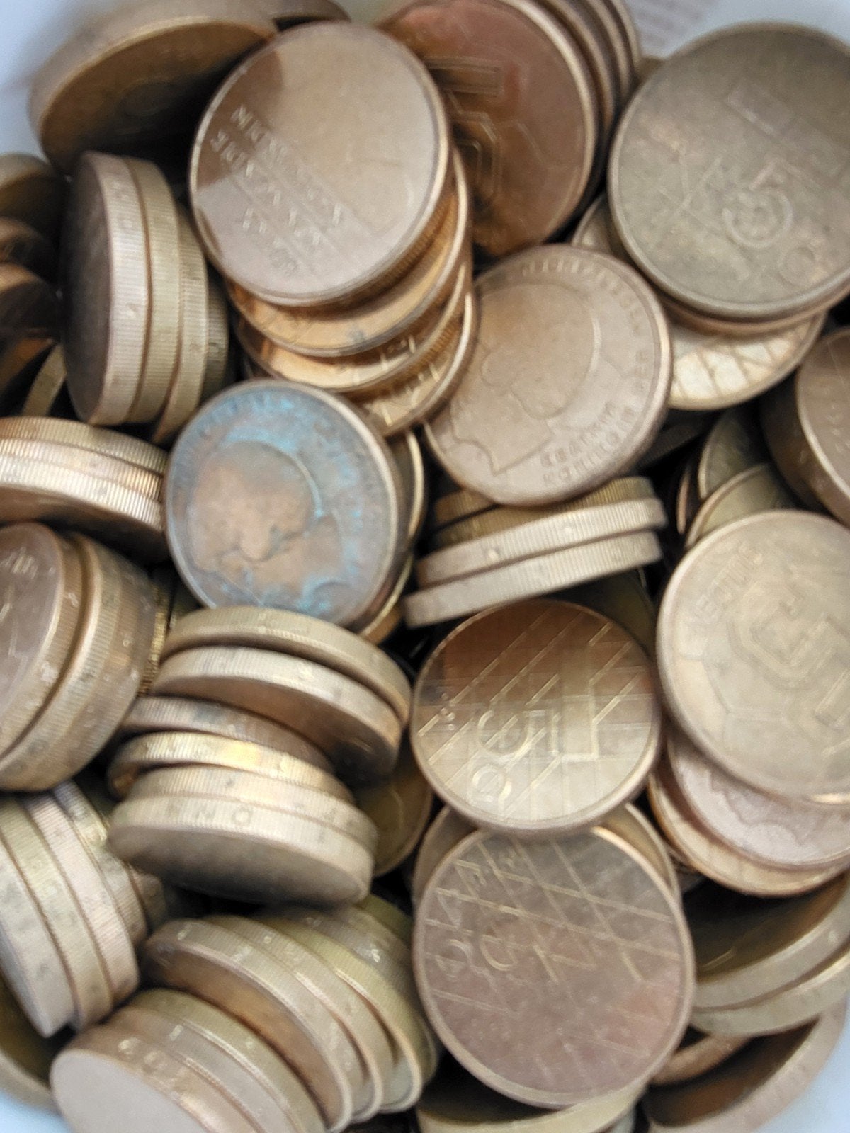 Vele 5 gulden munten voor gokkast/fruitautomaat €0,75 p/st, Ophalen of Verzenden