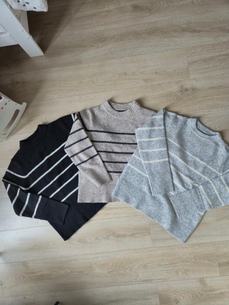 3 dames truien met wol zwart/grijs/beige merk Vero Moda mt S, Vero Moda, Ophalen of Verzenden, Zo goed als nieuw, Maat 36 (S)