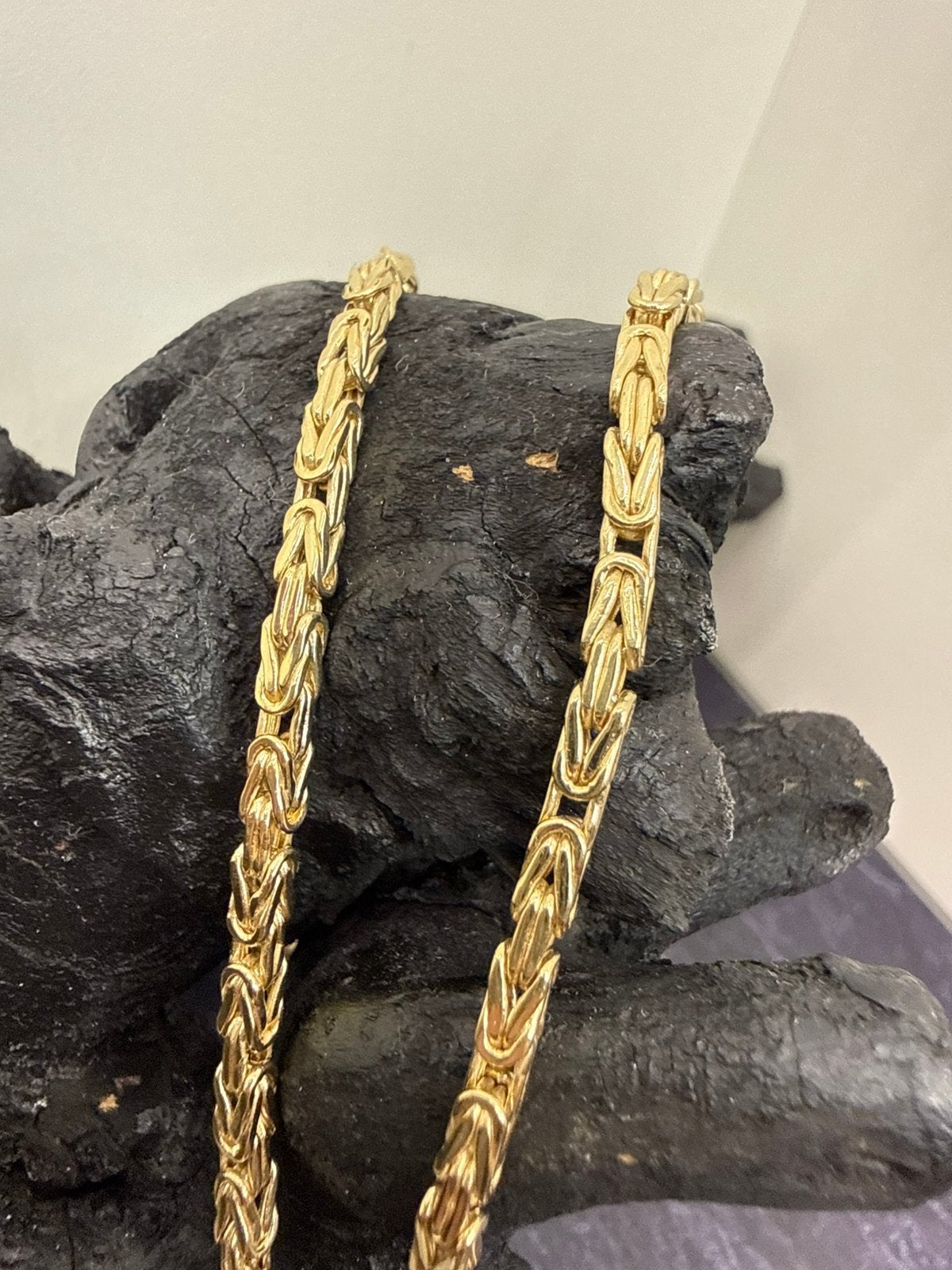 14k gouden Italiaanse koningsketting, Sieraden, Tassen en Uiterlijk, Kettingen, Ophalen of Verzenden, Nieuw, Goud, Goud