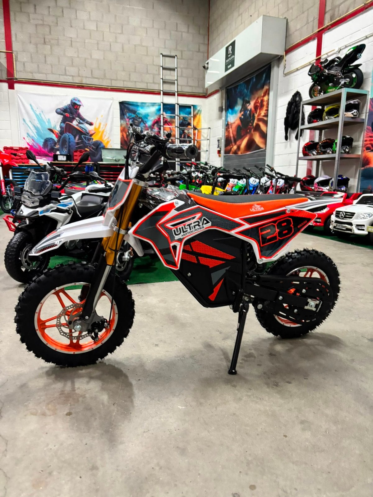 Ultra Motocross Oranje Elektrische Kindercrosser 1000W Accu, Ophalen of Verzenden, Nieuw