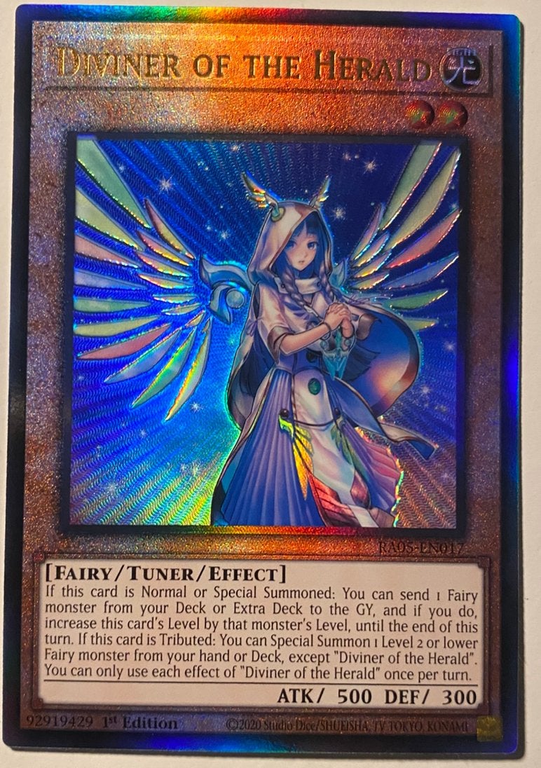 Yu-Gi-Oh! Diviner of the Herald RA05 1str Ultimate Rare !, Hobby en Vrije tijd, Verzamelkaartspellen | Yu-gi-Oh!, Ophalen of Verzenden