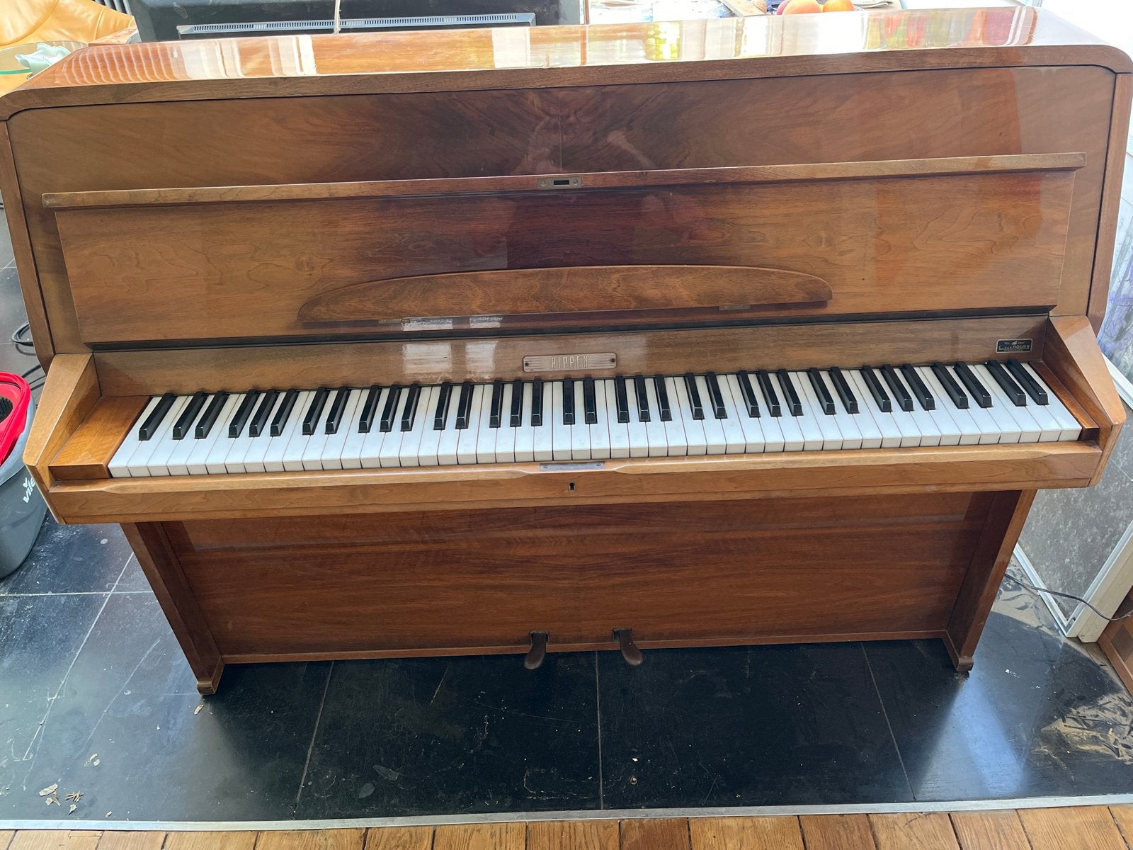Rippen Piano - Klassiek Houten Instrument, Verzenden, Gebruikt, Bruin, Piano