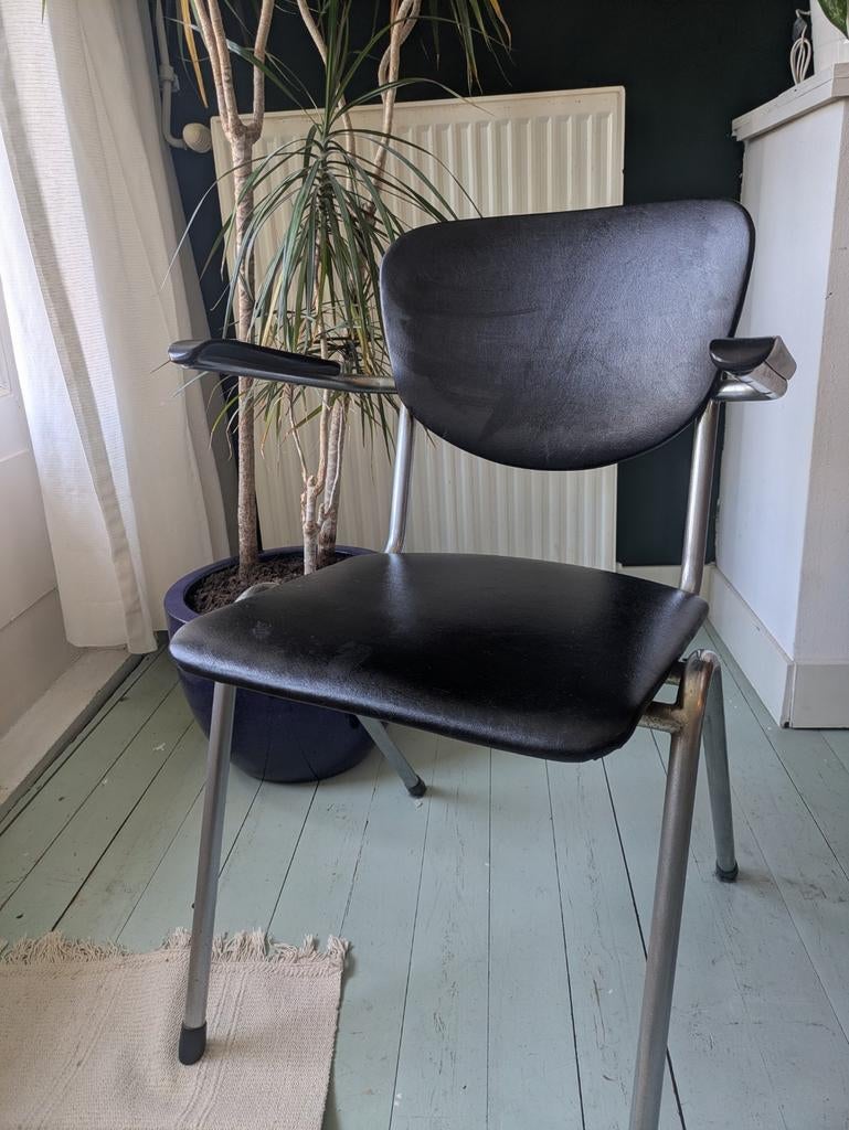 Vintage design buizenframe eettafel stoelen (4 stuks), Ophalen