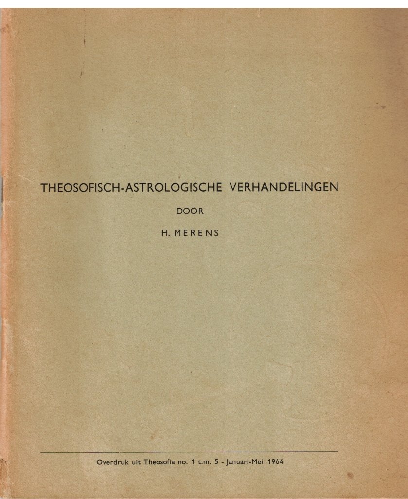 Theosofisch-astrologische verhandelingen, Ophalen of Verzenden, Gelezen, H. Merens