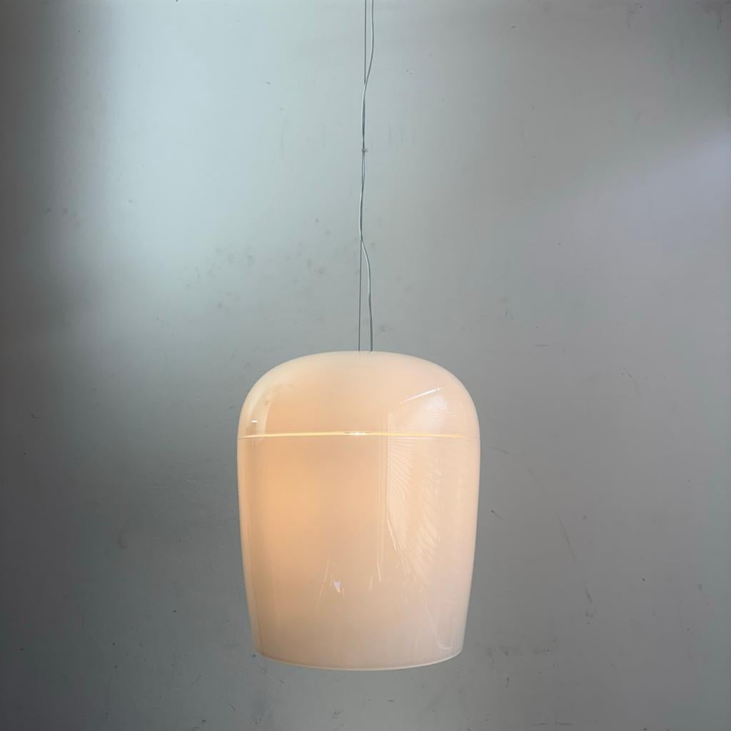 Prandina Tiara S3 wit, Huis en Inrichting, Lampen | Hanglampen, Gebruikt, ., Ophalen of Verzenden, Glas