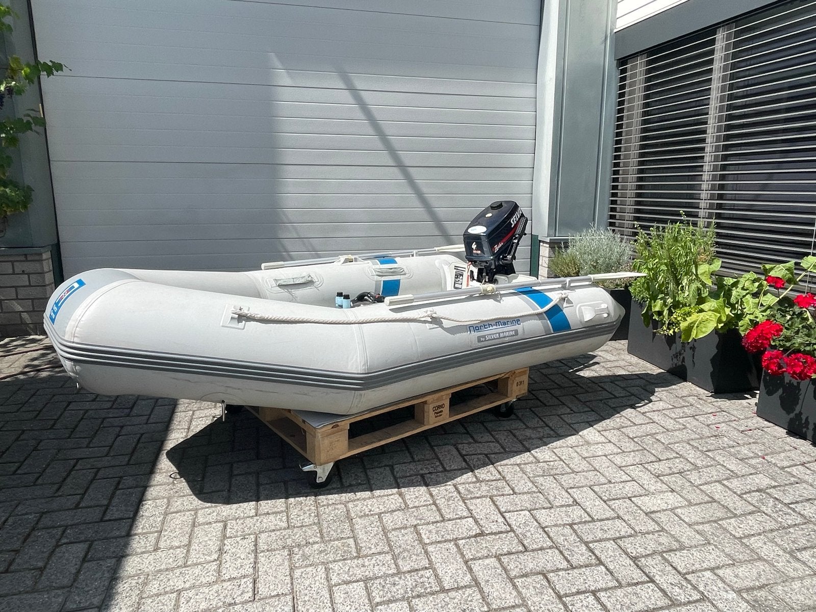 North Marine opblaasboot (zodiac), Selva 4PK buitenboordmtr, Hout, Ophalen, Overige merken, Gebruikt
