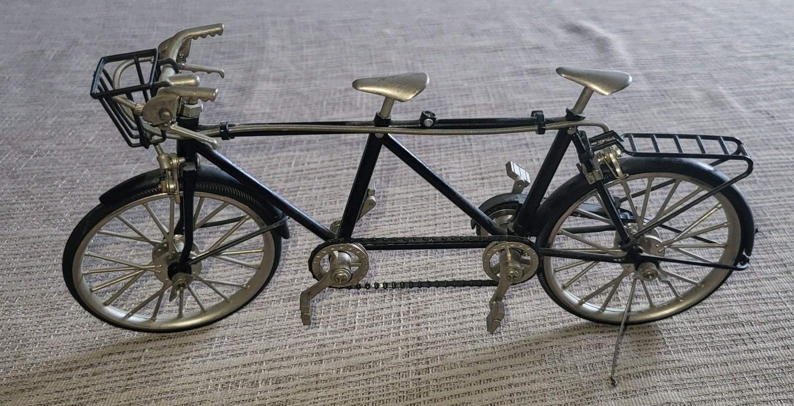 Miniatuur Tandem Fiets Model - Decoratief, Overige merken, Ophalen of Verzenden, Zo goed als nieuw, Groter dan 1:32