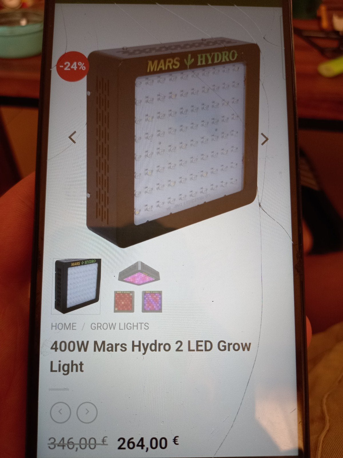 Kweeklamp Mars Hydro MZ400-80LED, Audio, Tv en Foto, Fotografie | Fotolijsten, Ophalen, Metaal, Zo goed als nieuw, Zwart