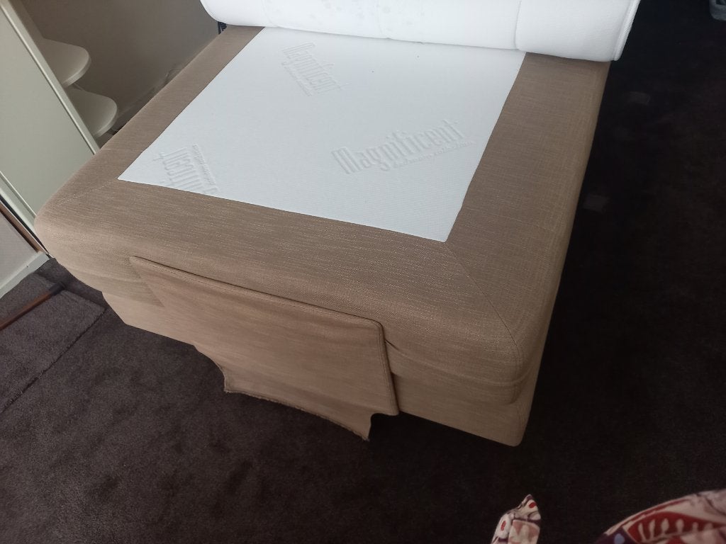Elektrische Boxspring, Ophalen, Eenpersoons, Bruin, 200 cm